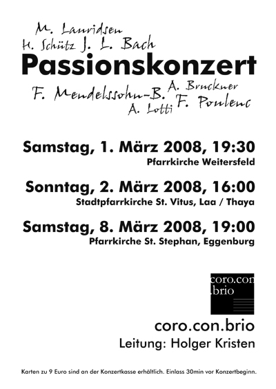 Flyer Passionskonzert